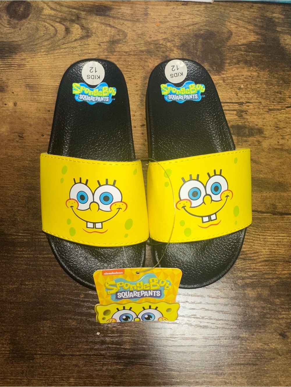 SpongeBob SquarePants Boys Slide Sandals size 12